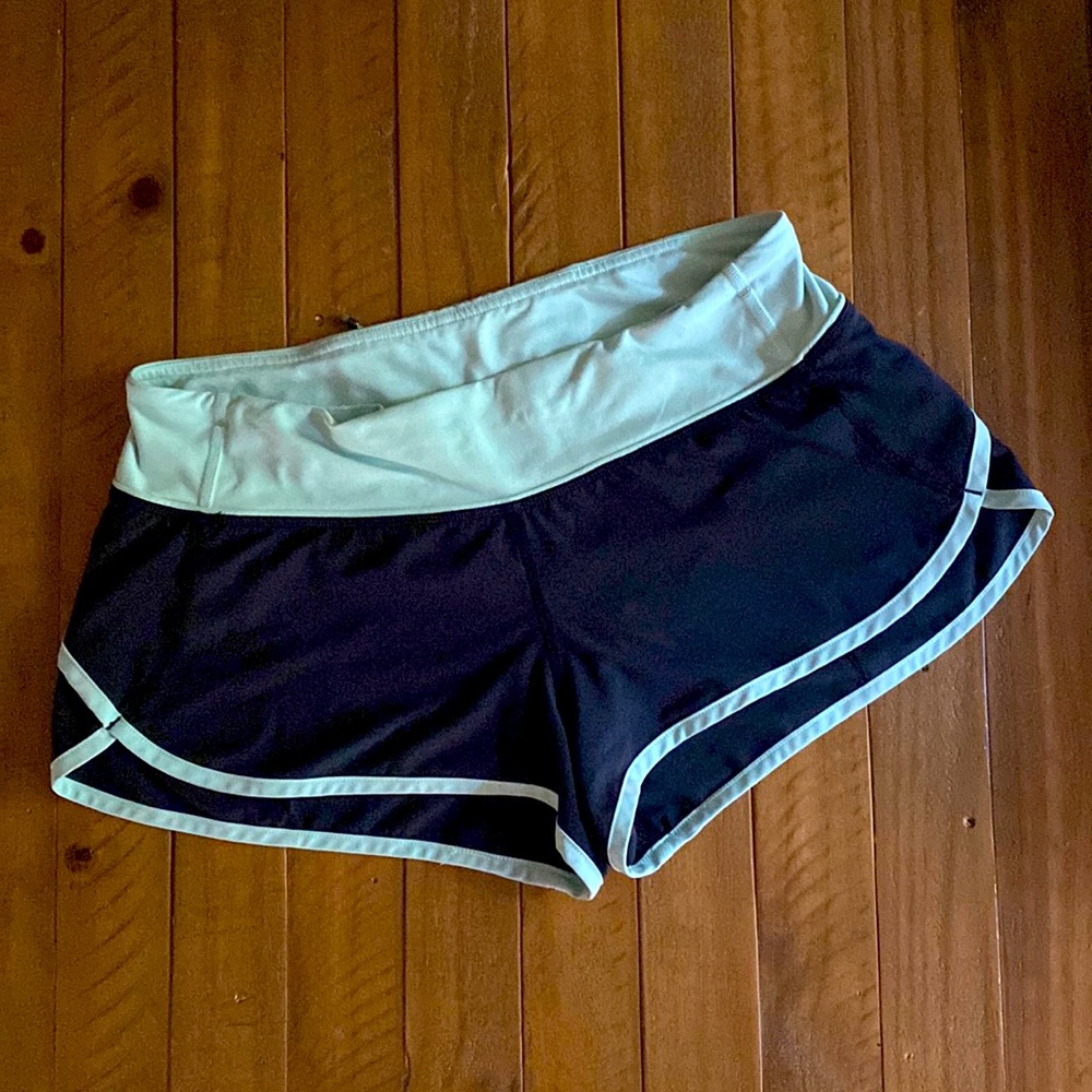 Women’s Lululemon size 4 athletic shorts, good used condition. No stains.